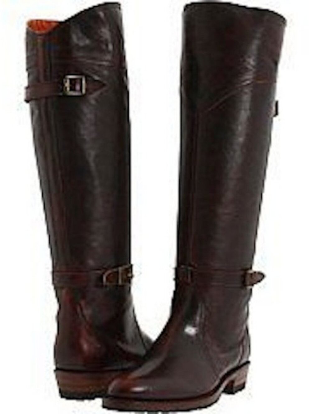 Frye Dorado Lug Riding Boot Dark Brown Leather 77565